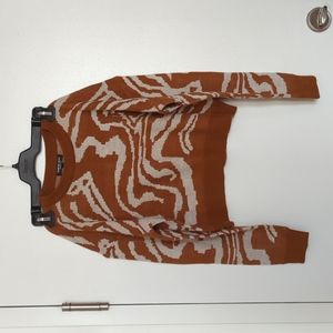 Camel Crop/ drop shoulder Sweater